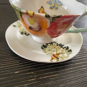 Floral Teacup and Saucer Set